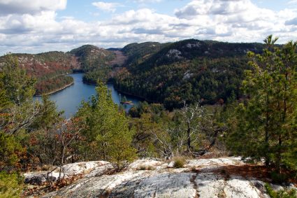 The view from the La Cloche Mountains over Grace Lake The view from the La Cloche Mountains over Grace Lake